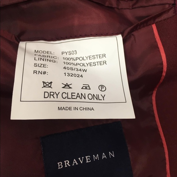 Braveman  slim fit 3 piece suit 40S/34W - Picture 8 of 8